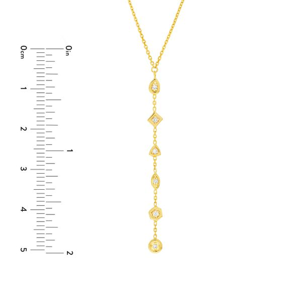 14K Mix Element Lariat Necklace Image 4 Kiefer Jewelers Lutz, FL