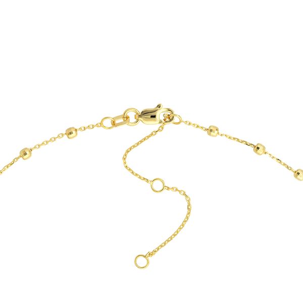 14K Adjustable Beaded Lariat Necklace Image 4 Kiefer Jewelers Lutz, FL