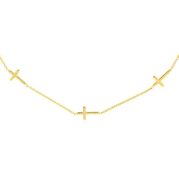 14K Cross Necklace Image 2 Kiefer Jewelers Lutz, FL