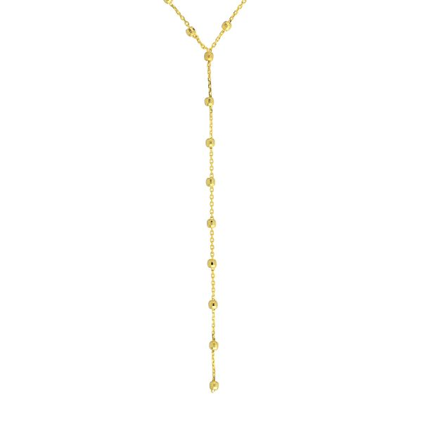 14K Adjustable Beaded Lariat Necklace Image 2 Kiefer Jewelers Lutz, FL