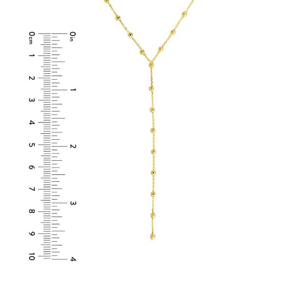 14K Adjustable Beaded Lariat Necklace Image 5 Kiefer Jewelers Lutz, FL