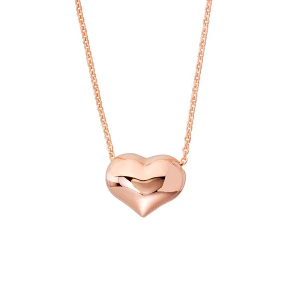 Rose Gold Puffed Heart Kiefer Jewelers Lutz, FL