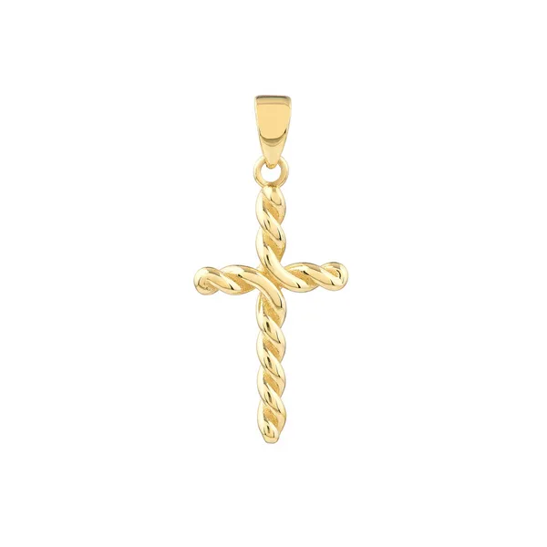 14KY Small Twist Cross Pendant Kiefer Jewelers Lutz, FL