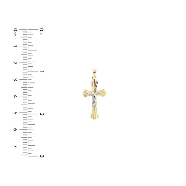 14K 2T Crucifix Cross Image 4 Kiefer Jewelers Lutz, FL