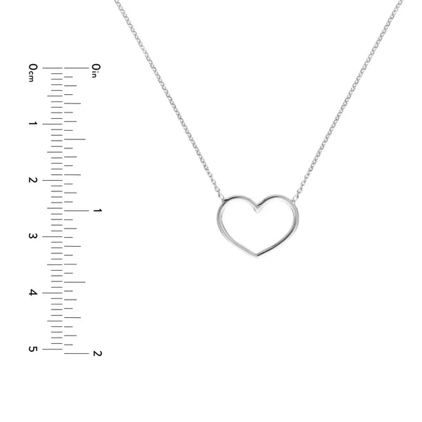 14KW Open Heart Adjustable Necklace Image 5 Kiefer Jewelers Lutz, FL