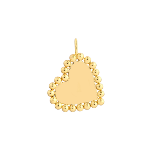 14KY Beaded Heart Pendant Kiefer Jewelers Lutz, FL