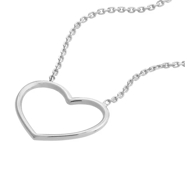 14KW Open Heart Adjustable Necklace Image 2 Kiefer Jewelers Lutz, FL