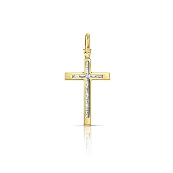 14K White Diamond Cut Inlay Cross Kiefer Jewelers Lutz, FL