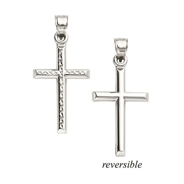 14KW DC/Polished Reversible Cross Kiefer Jewelers Lutz, FL