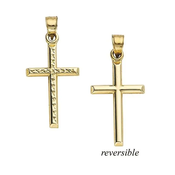 14KY DC/Polished Reversible Cross Kiefer Jewelers Lutz, FL