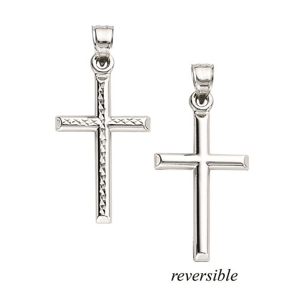 14KW DC/Polished Reversible Cross Kiefer Jewelers Lutz, FL