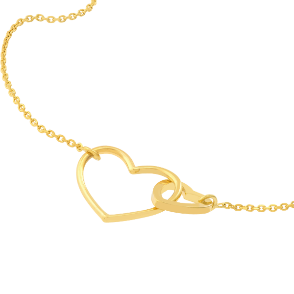 14KY Interlocked Heart Necklace Image 2 Kiefer Jewelers Lutz, FL