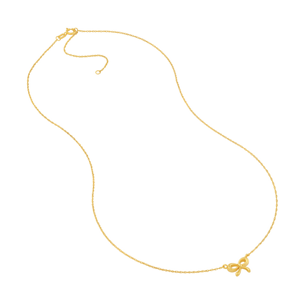 14KY Bow Necklace Image 3 Kiefer Jewelers Lutz, FL