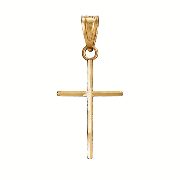 14KY Diamond Cut Bar Cross Pendant Kiefer Jewelers Lutz, FL