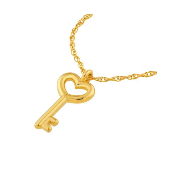 14KY Heart Key Penant Necklace Image 2 Kiefer Jewelers Lutz, FL