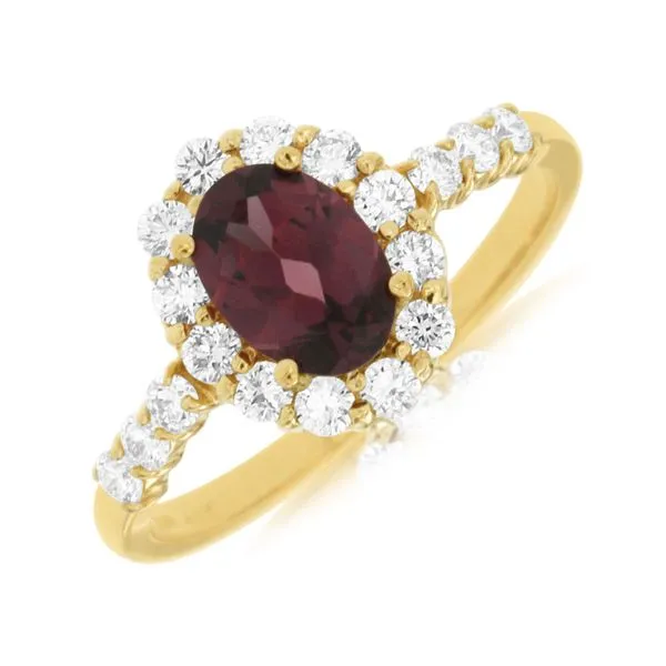 14K Rhodolite Garnet & Diamond Ring Kiefer Jewelers Lutz, FL