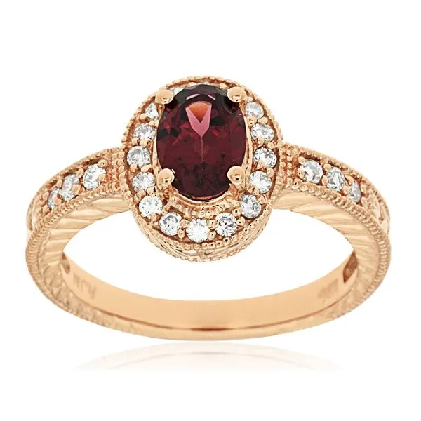 14K Rhodolite Garnet & Diamond Ring Kiefer Jewelers Lutz, FL