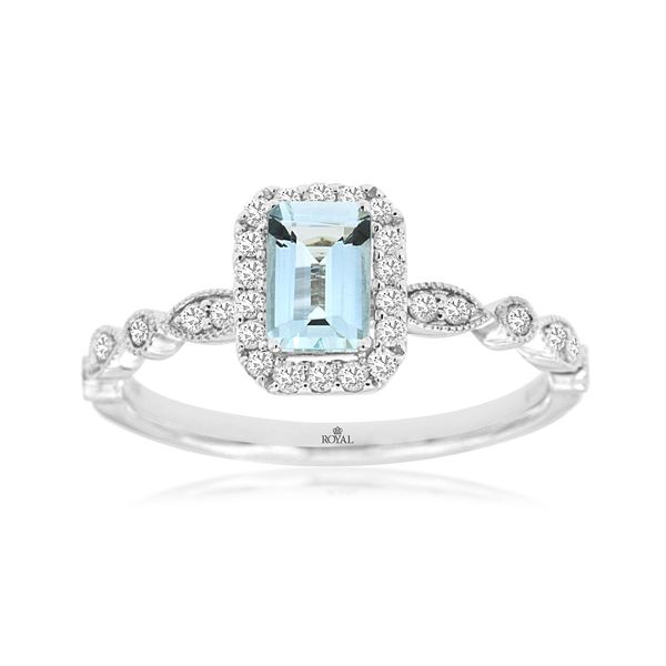 14K Aquamarine and Diamond Ring Kiefer Jewelers Lutz, FL