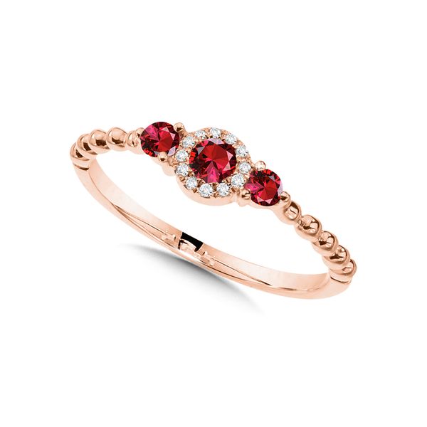 14K Rose Gold Diamond & Ruby Ring Kiefer Jewelers Lutz, FL