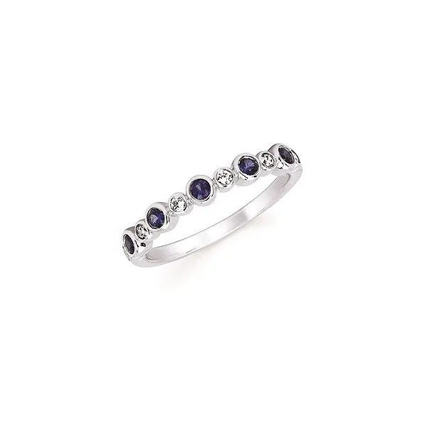 14K Diamond and Created Sapphire Stackable Ring Kiefer Jewelers Lutz, FL