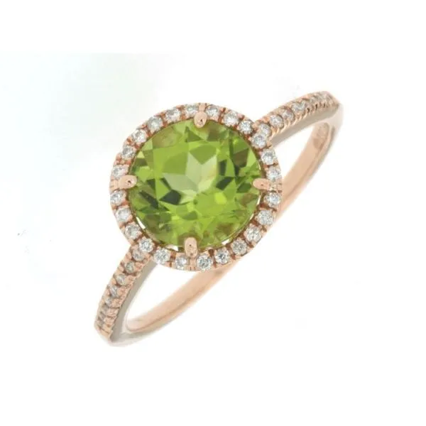 14K Peridot and Diamond Round Ring Kiefer Jewelers Lutz, FL