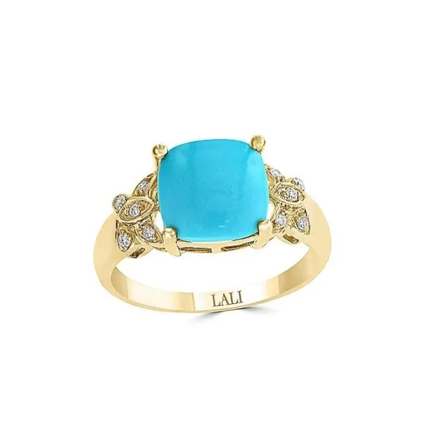 14K Turquoise Cushion Ring Kiefer Jewelers Lutz, FL