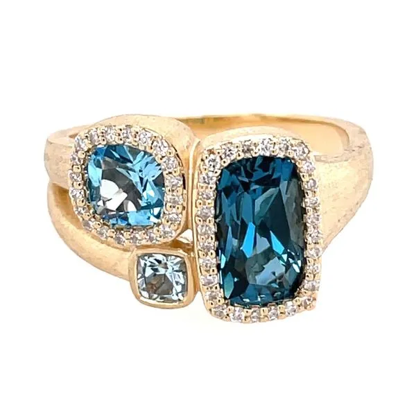 14K Blue Topaz and Diamond Ring Kiefer Jewelers Lutz, FL