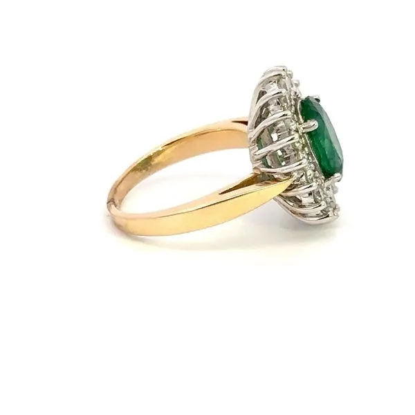 14K Diamond and Emerald Ring Image 2 Kiefer Jewelers Lutz, FL