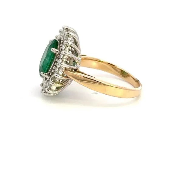 14K Diamond and Emerald Ring Image 3 Kiefer Jewelers Lutz, FL