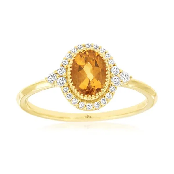 14K Diamond and Citrine Ring Kiefer Jewelers Lutz, FL