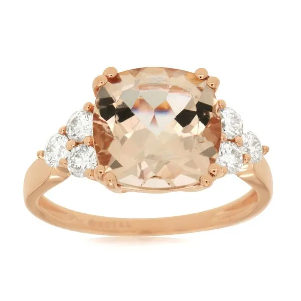 14K Diamond and Morganite Ring Kiefer Jewelers Lutz, FL