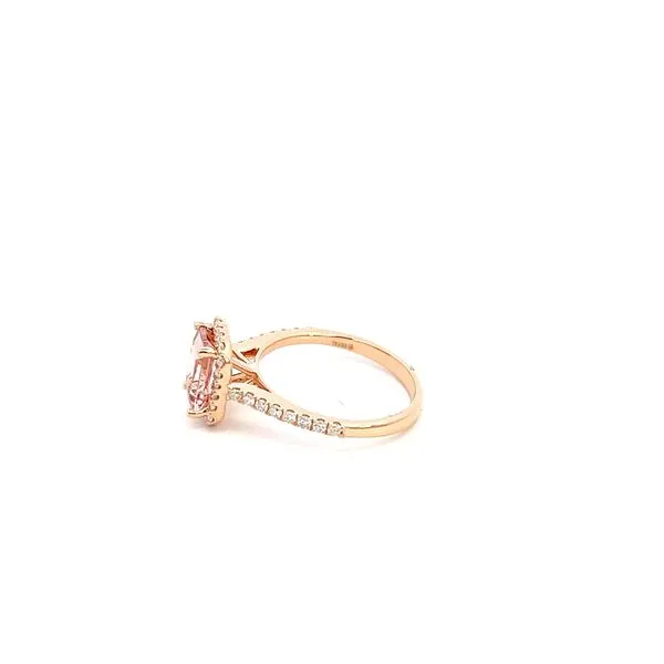 14K Diamond and Morganite Ring Image 3 Kiefer Jewelers Lutz, FL