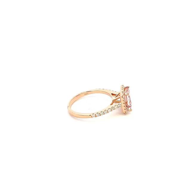14K Diamond and Morganite Ring Image 4 Kiefer Jewelers Lutz, FL