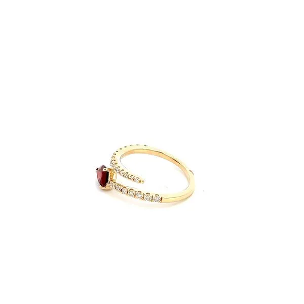 14K Diamond and Garnet Ring Image 3 Kiefer Jewelers Lutz, FL
