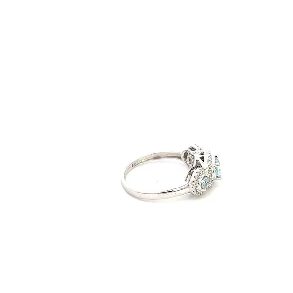14K Diamond and Aquamarine Ring Image 3 Kiefer Jewelers Lutz, FL
