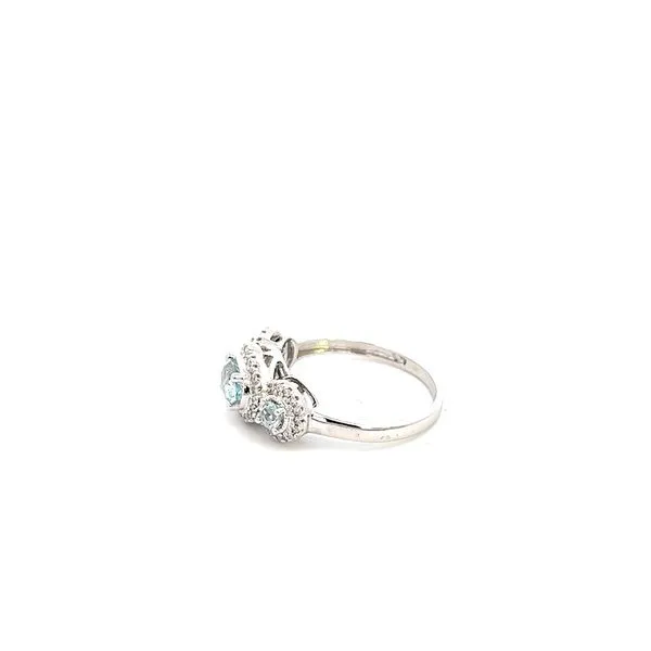 14K Diamond and Aquamarine Ring Image 4 Kiefer Jewelers Lutz, FL