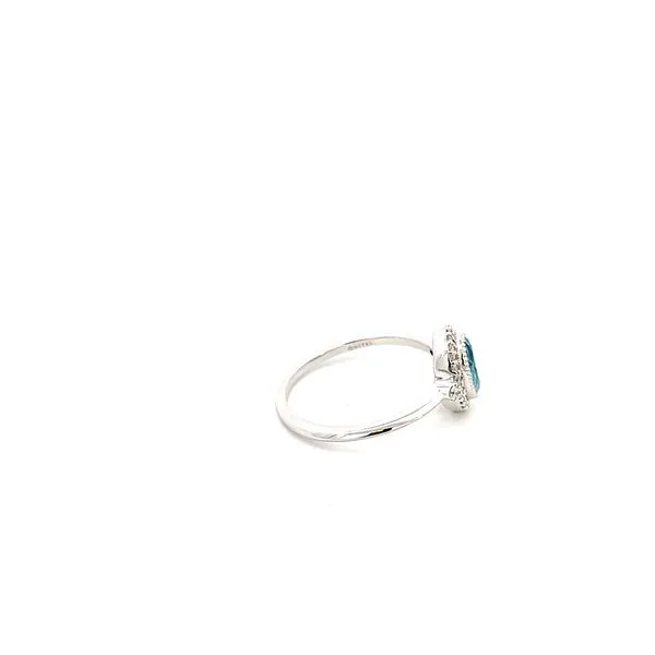14K Diamond and Blue Topaz Ring Image 3 Kiefer Jewelers Lutz, FL