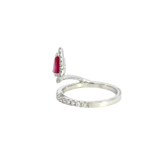 18K Diamond and Ruby Snake Ring Image 3 Kiefer Jewelers Lutz, FL