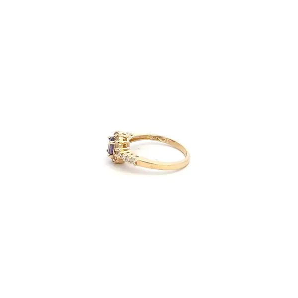 14K Tanzanite & Diamond Halo Ring Image 3 Kiefer Jewelers Lutz, FL
