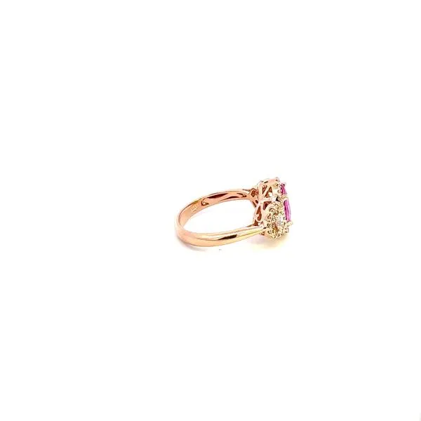 14KR 2.10CT Pink Sapphire & Diamond Ring Image 4 Kiefer Jewelers Lutz, FL
