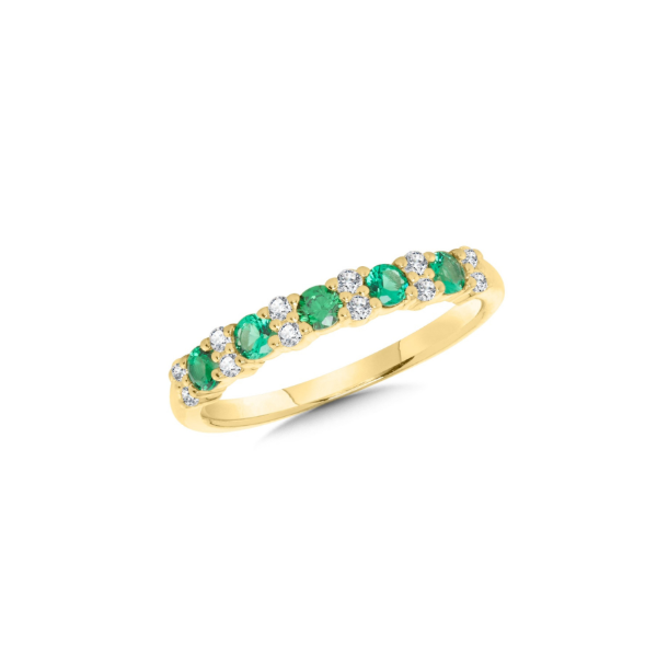 14KY Emerald and Diamond Stackable Band Kiefer Jewelers Lutz, FL