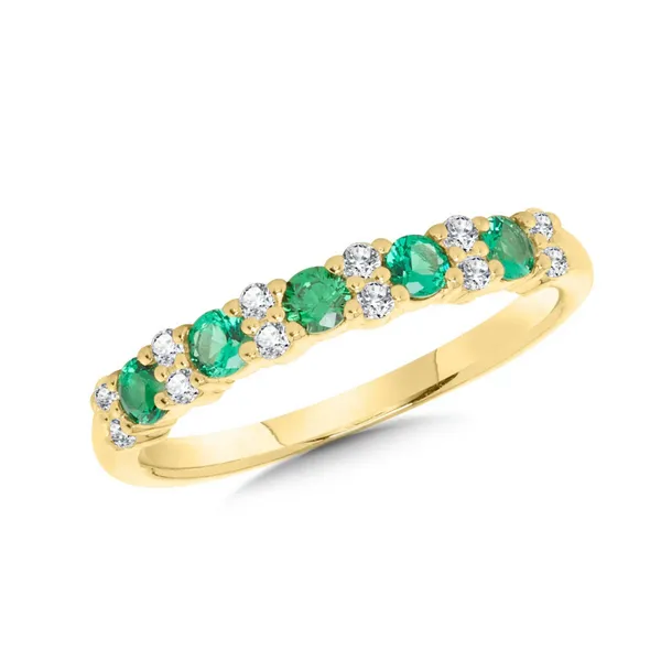 14KY Emerald and Diamond Stackable Band Kiefer Jewelers Lutz, FL