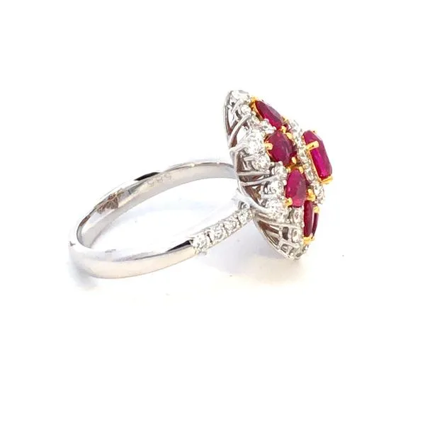 14KYW Ruby and Diamond Ring Image 3 Kiefer Jewelers Lutz, FL
