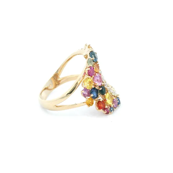 14K Diamond and Multi Sap Ring Image 3 Kiefer Jewelers Lutz, FL