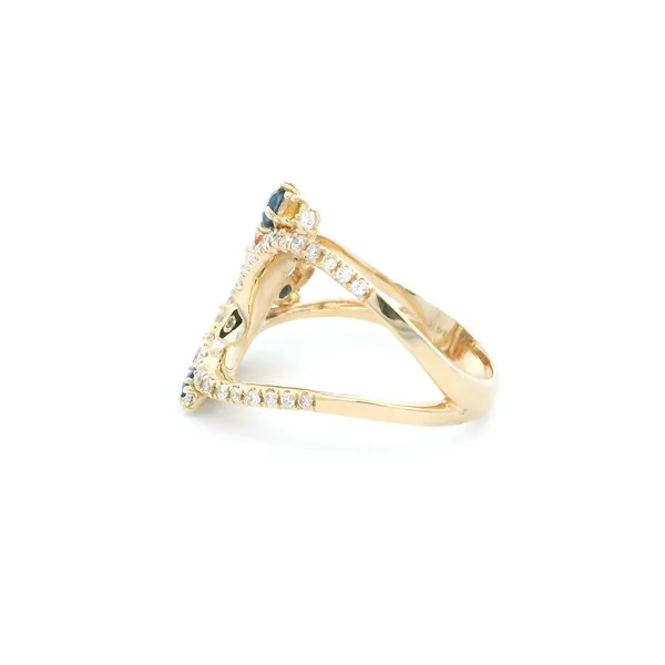 14K Diamond and Multi Sap Ring Image 4 Kiefer Jewelers Lutz, FL