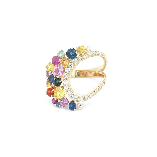 14K Diamond and Multi Sap Ring Kiefer Jewelers Lutz, FL