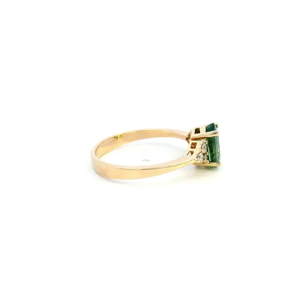 14KY Green Sapphire and Diamond Fashion Ring Image 3 Kiefer Jewelers Lutz, FL