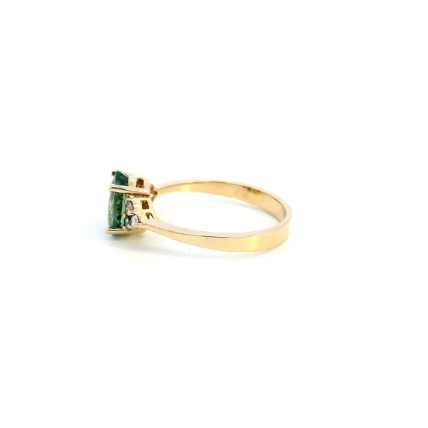 14KY Green Sapphire and Diamond Fashion Ring Image 4 Kiefer Jewelers Lutz, FL