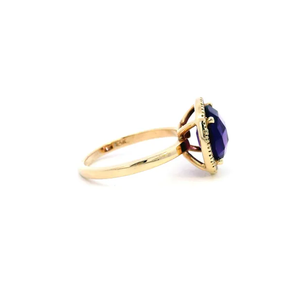 14KY Amethyst and Diamond Halo Ring Image 3 Kiefer Jewelers Lutz, FL