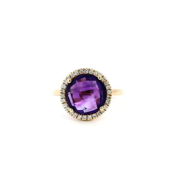 14KY Amethyst and Diamond Halo Ring Kiefer Jewelers Lutz, FL